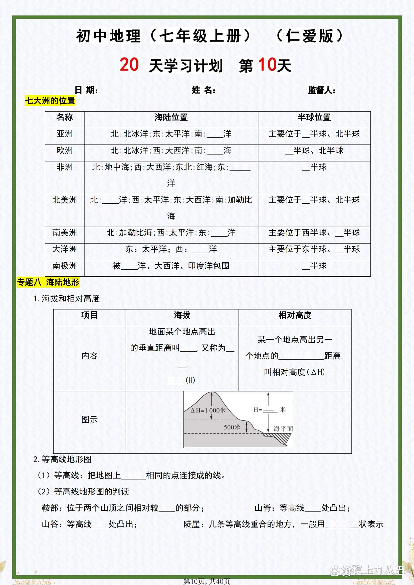 七年级上册地理重要
  第1张 
七年级上册地理重要
  第1张