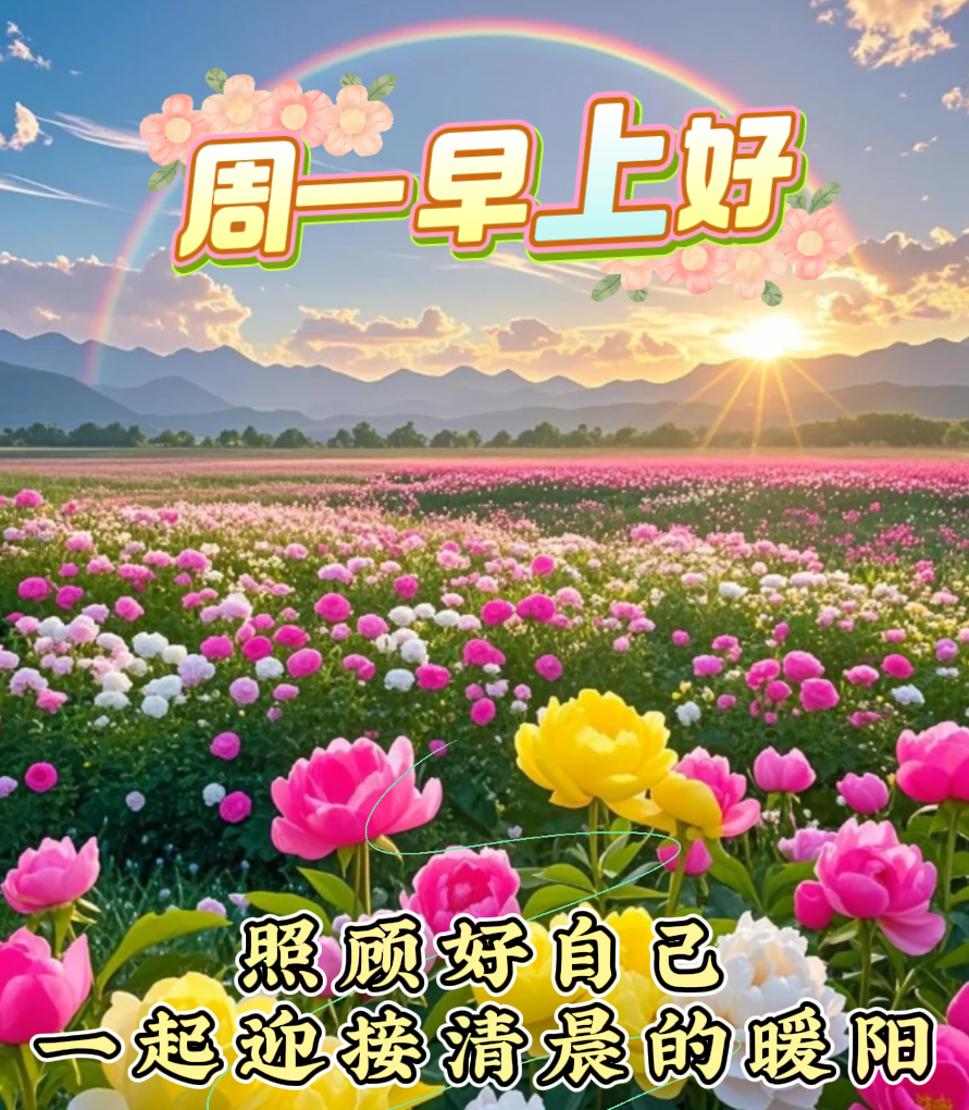 早上好,最新周一早安漂亮图片,周一祝福语精选