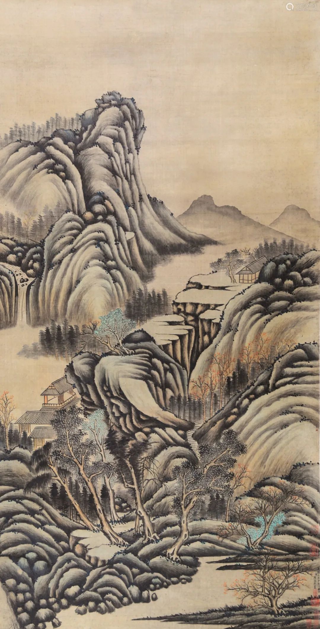 清代画家唐岱山水画作品赏析