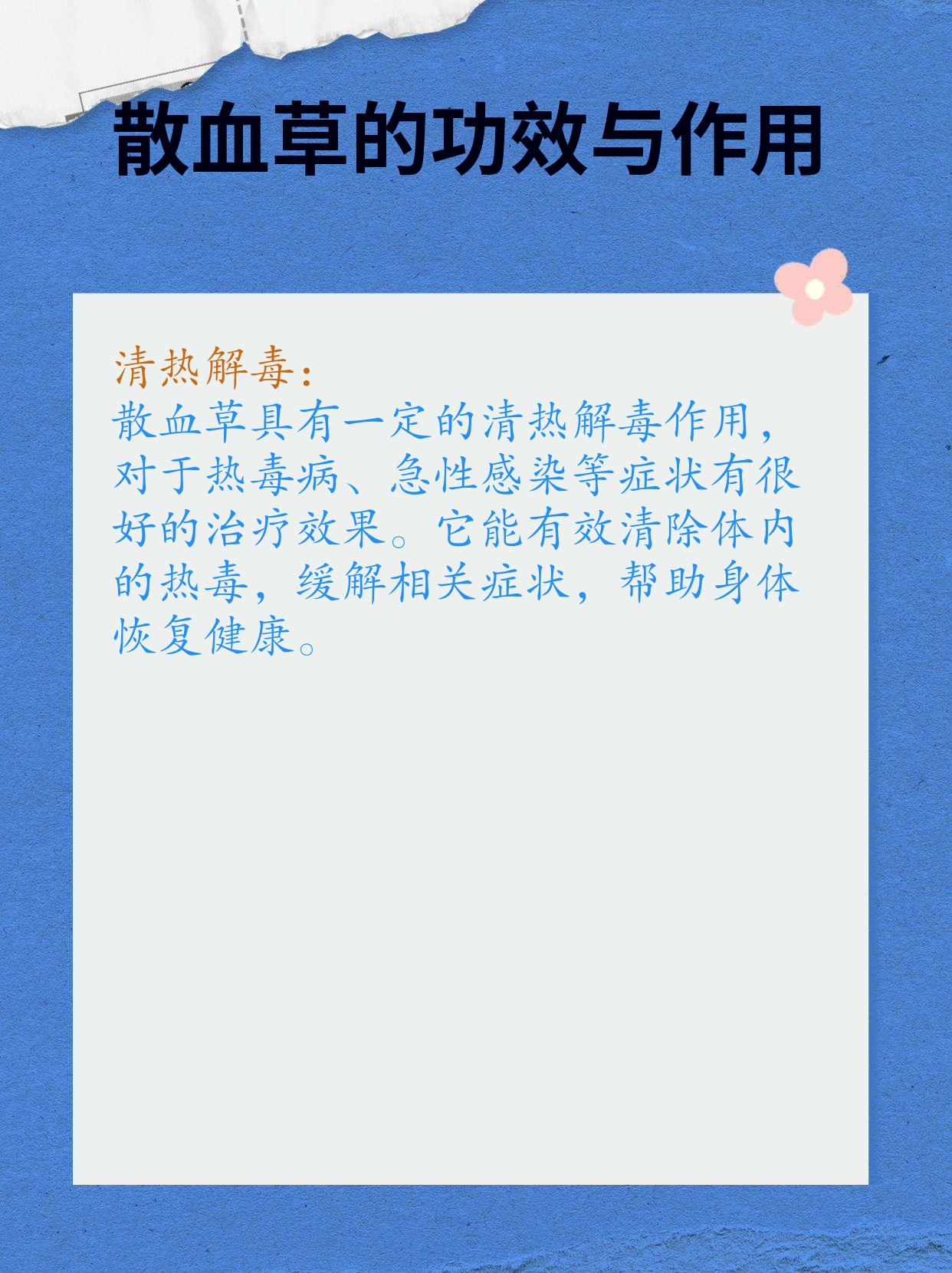 散血草有哪些功能与功效?
