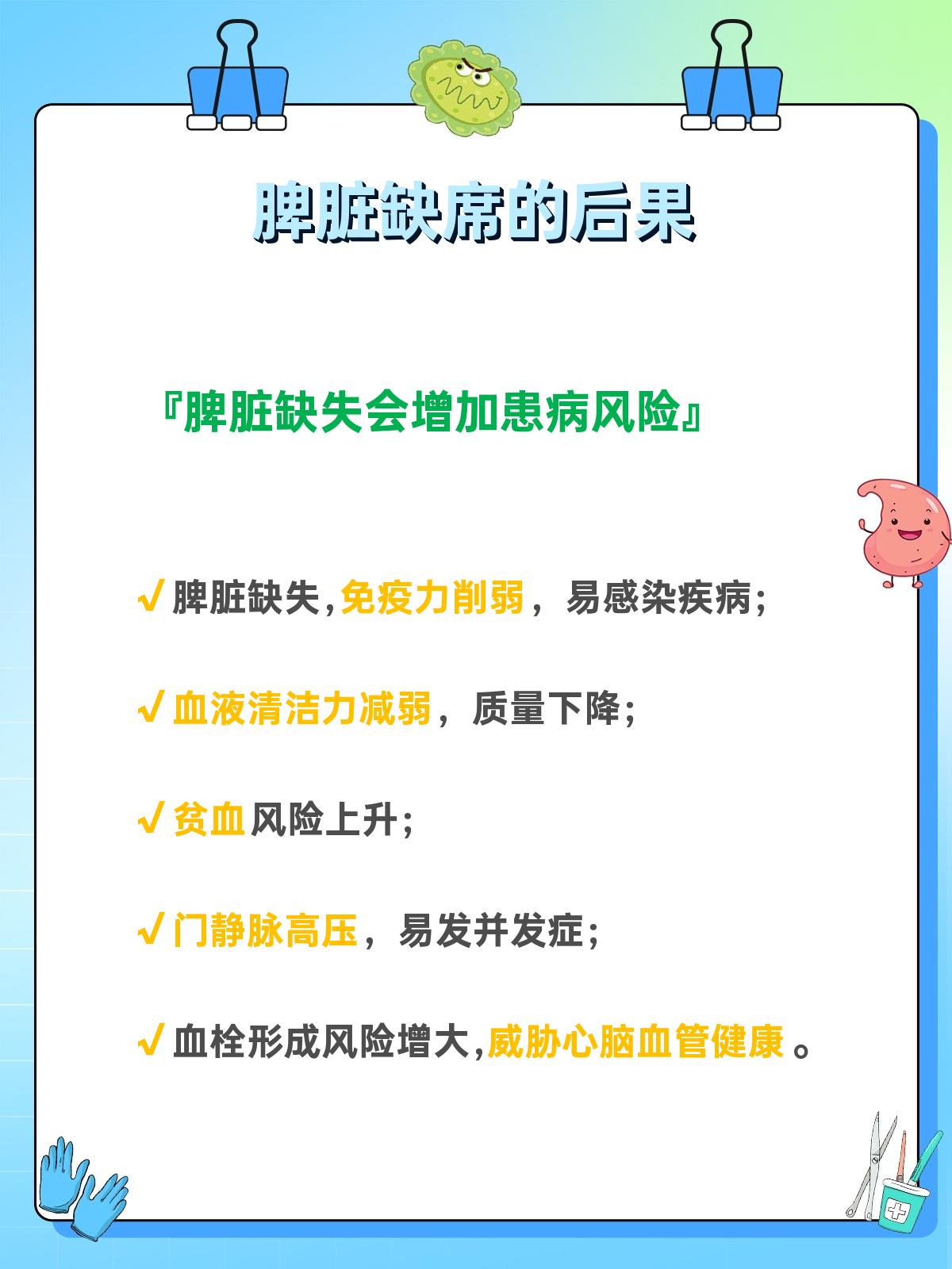 没有脾脏的人通常能正常存活