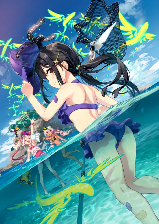 fgo泳装美游介绍:二号阿育王,超能冲的蓝卡枪光炮