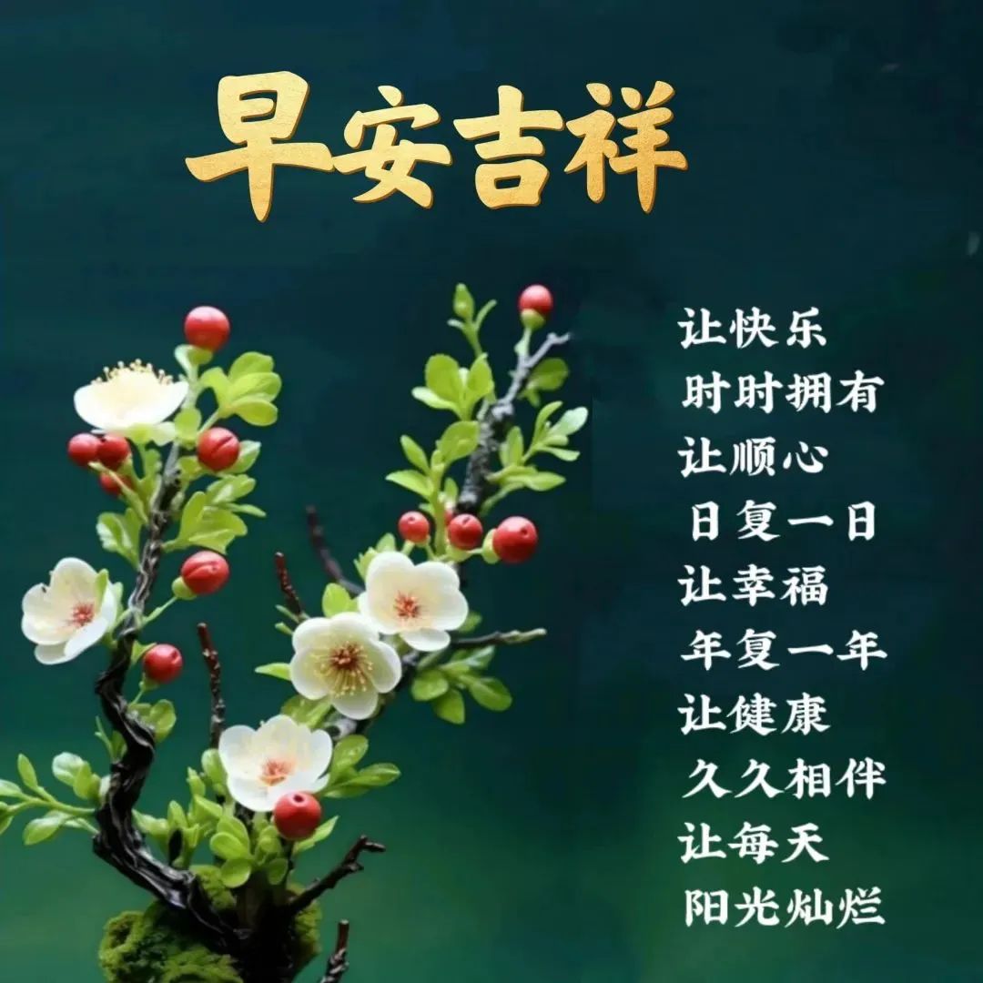 早安吉祥如意的真心祝福语,非常好看免打字聊天的早上好图片大全