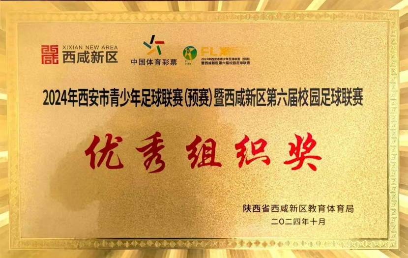 热烈祝贺沣东新城第一初级中学荣获"2024年度全国青少年校园足球特色