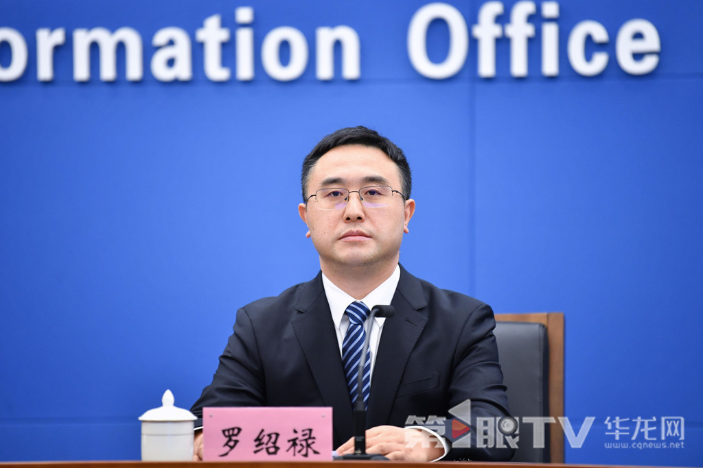 市文化旅游委党委委员、副主任、新闻发言人罗绍禄回答记者提问。第1眼TV-华龙网记者 李一鸣 摄