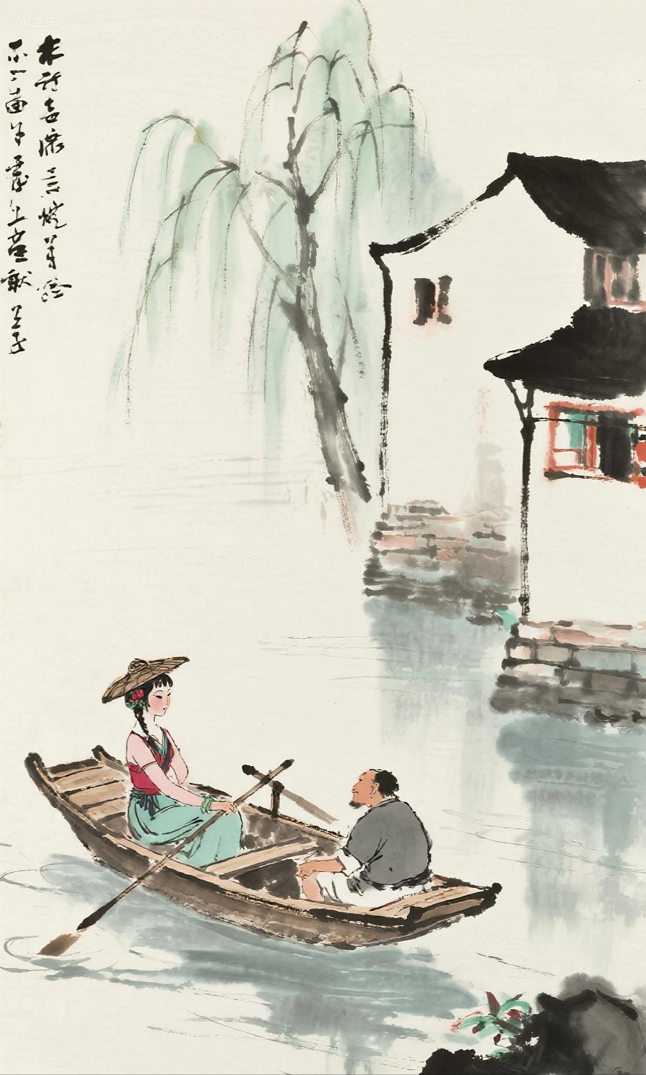 故事:渔夫撑船渡人,途中姑娘露出求救眼神,他悄悄地拿起了船桨