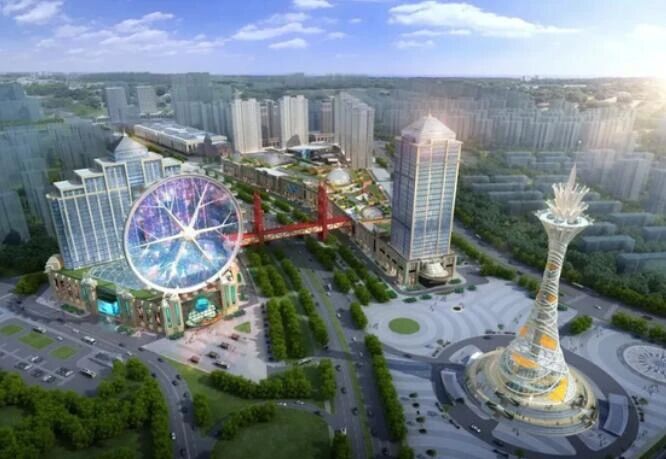 沈阳月星环球港邮轮酒店开始安装幕墙,摩天轮和观光塔呢?