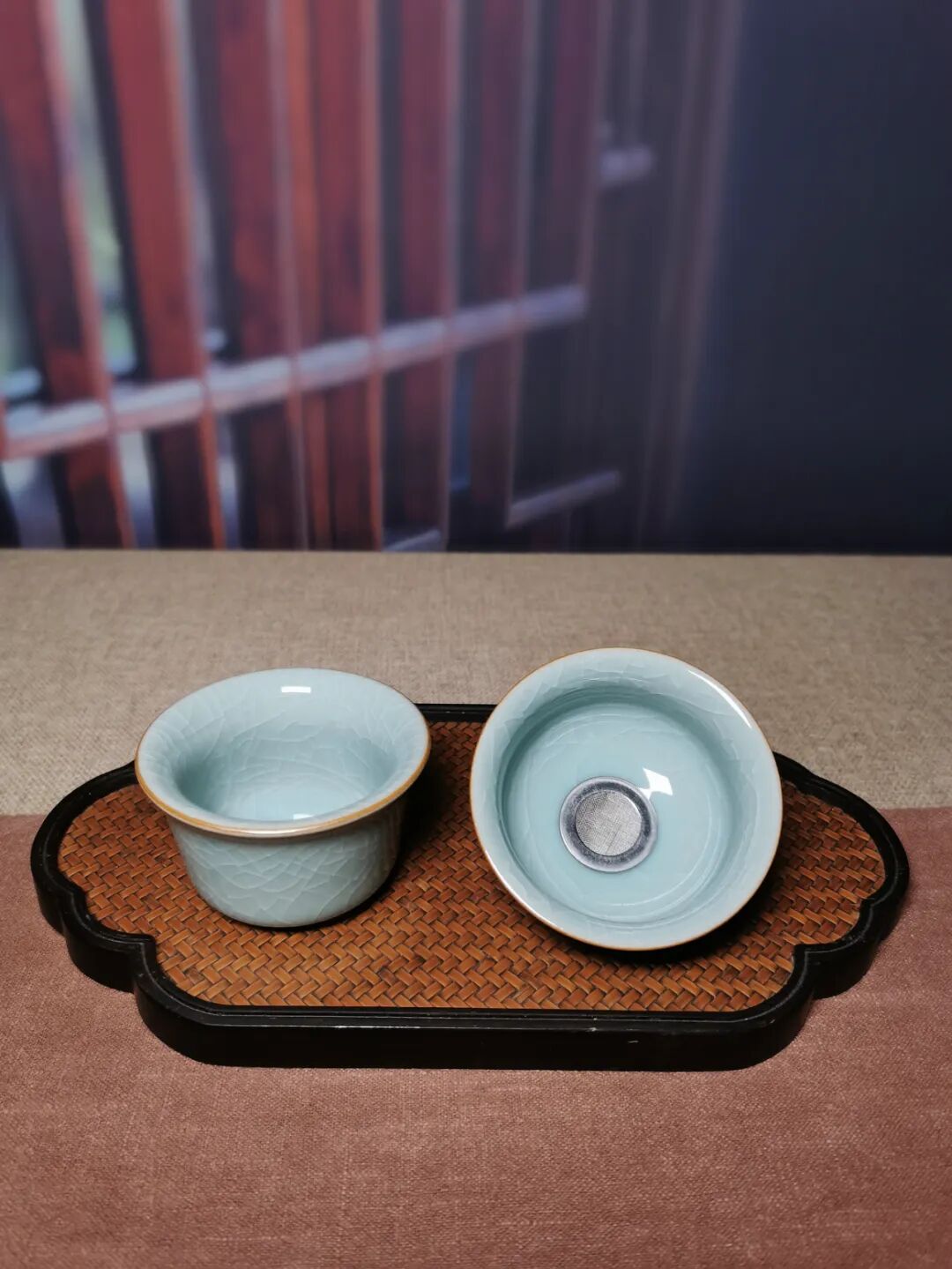 汝窑玲珑壶茶具晨光里的宋式小品釉色中的千年艺