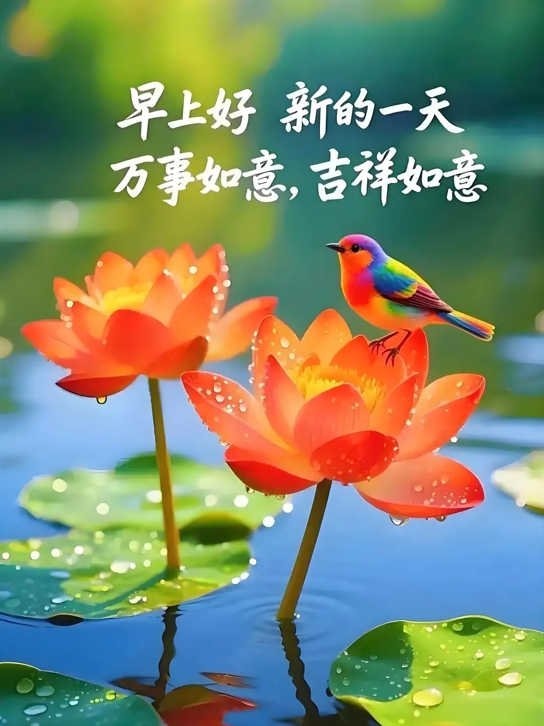 福气吉祥的早上好问候语合集,最新漂亮的早安祝福图片表情