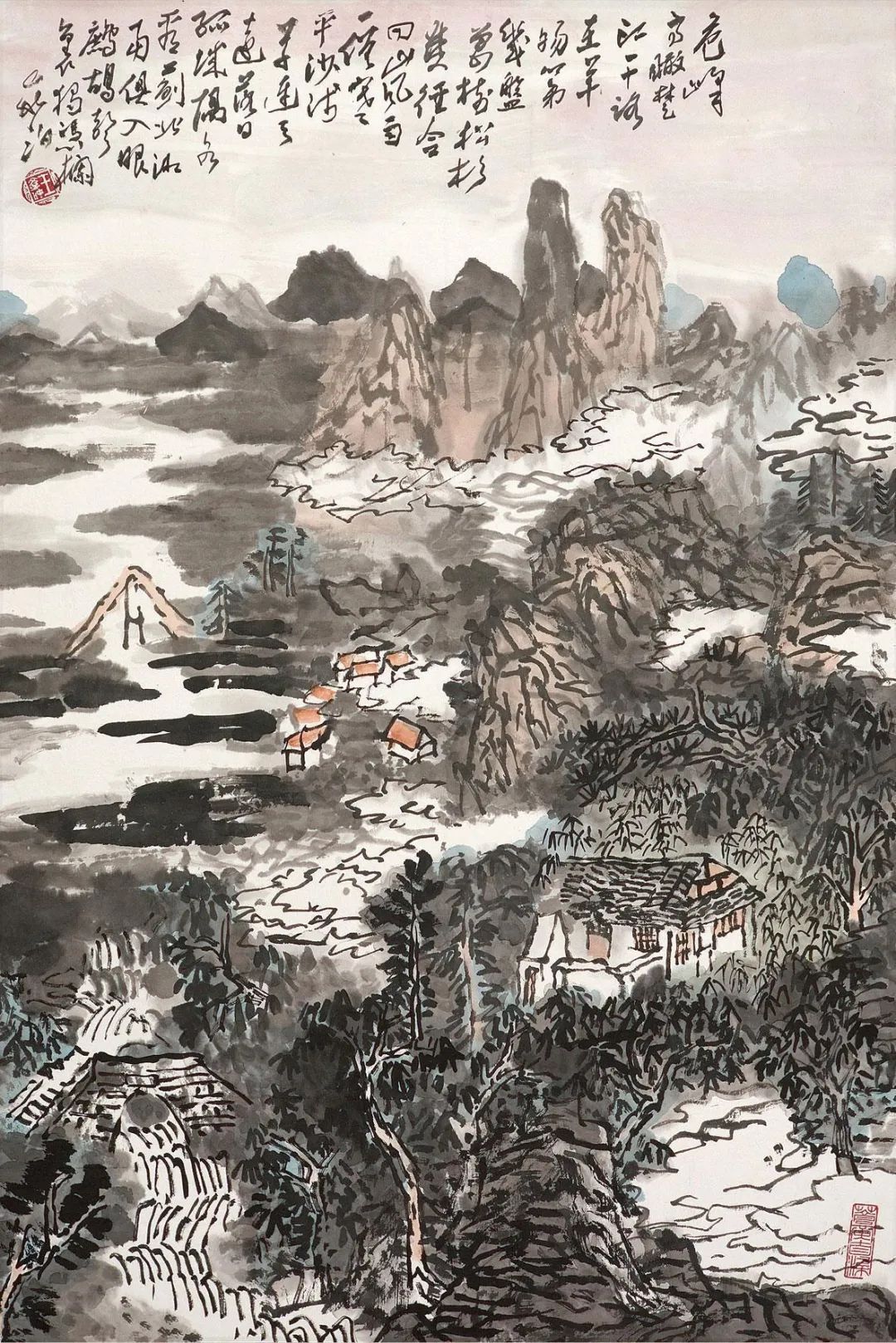 山水画家王学仲作品赏析!