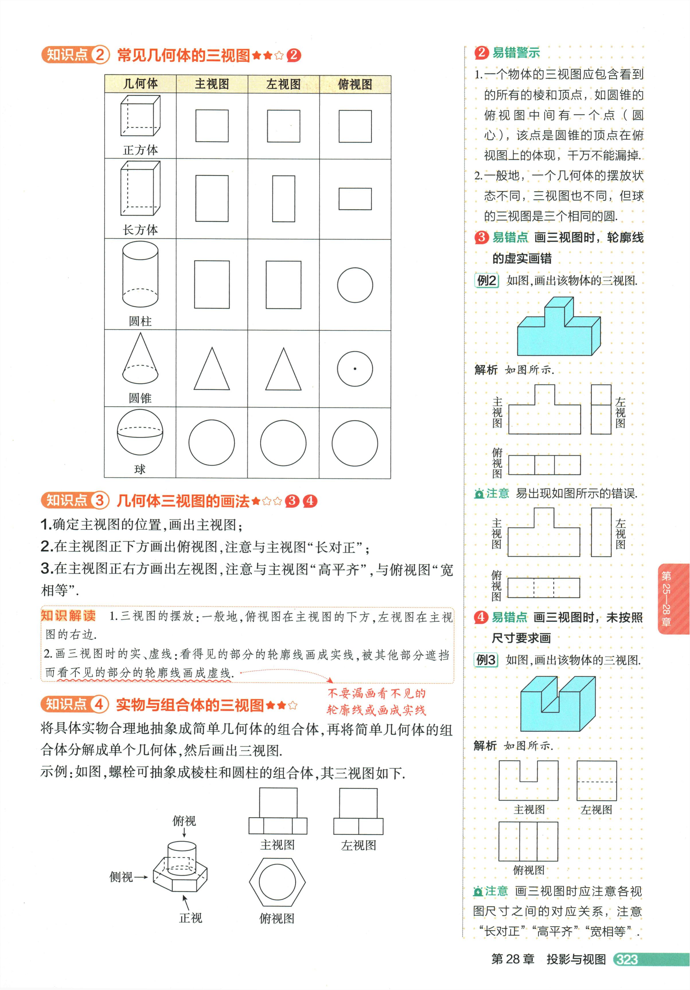 中考数学视图与投影练习题（含动画）(2020年中考数学试题分类汇编投影与视图)