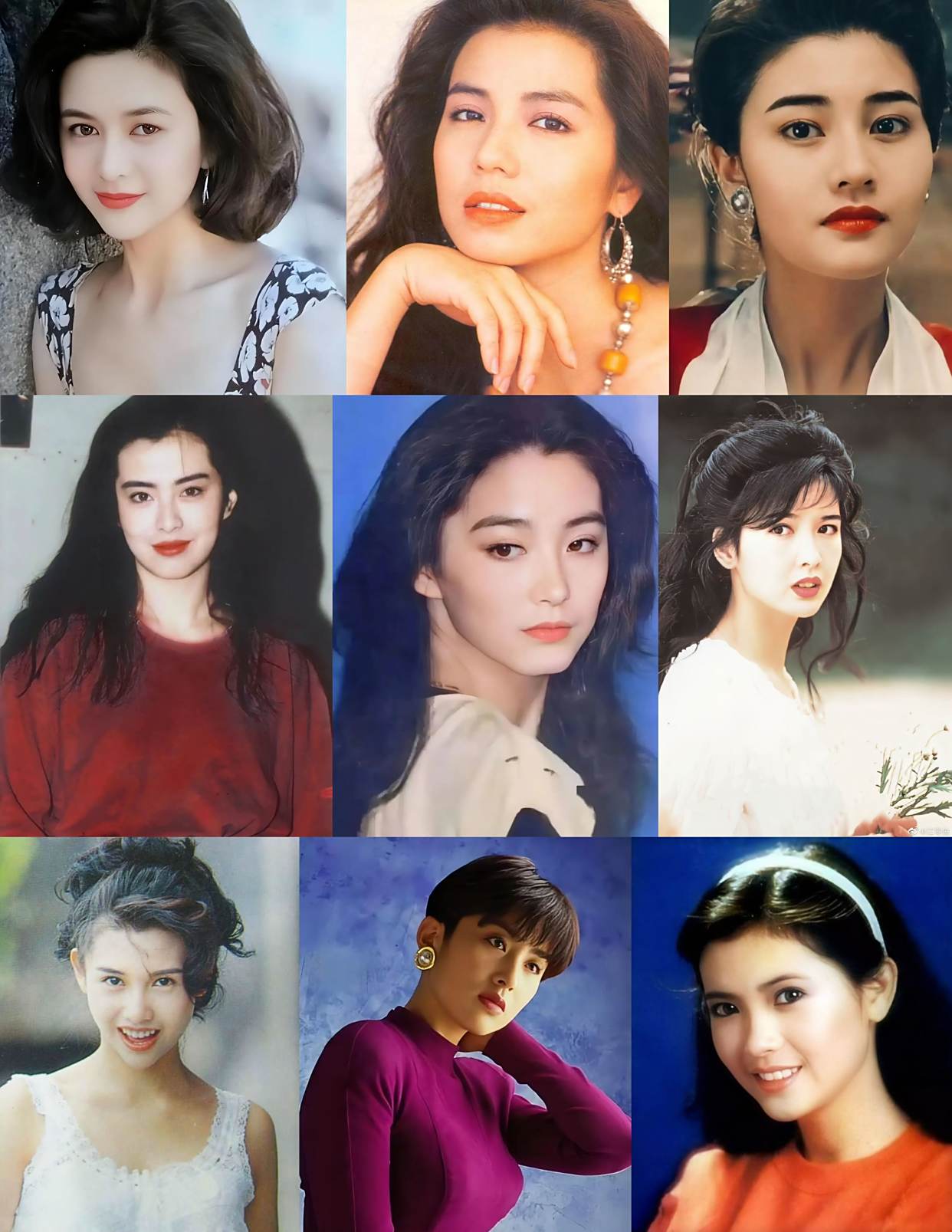 2,亚洲第一美女王祖贤 3,最美港姐李嘉欣 4,香江第一美女关之琳 5