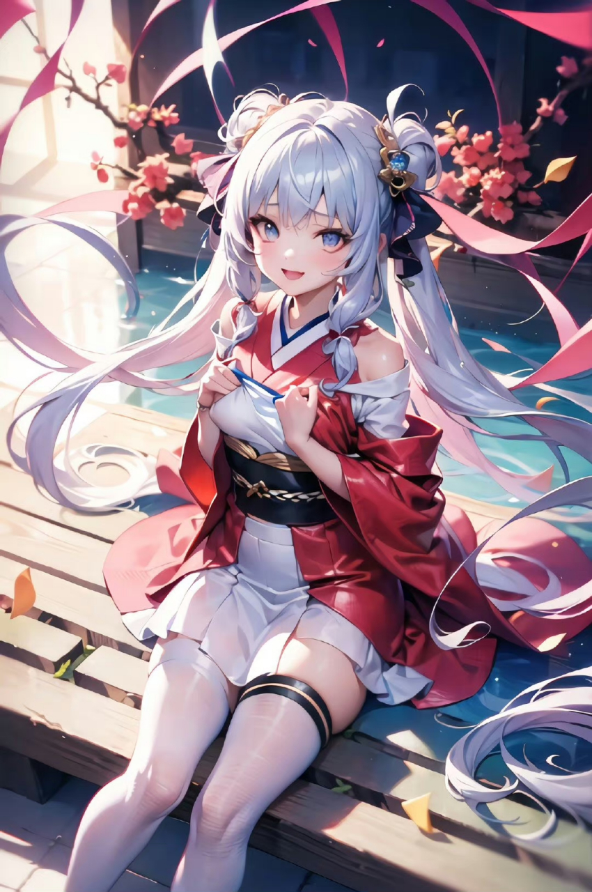 插画# ai绘画生成:双马尾美少女[心]