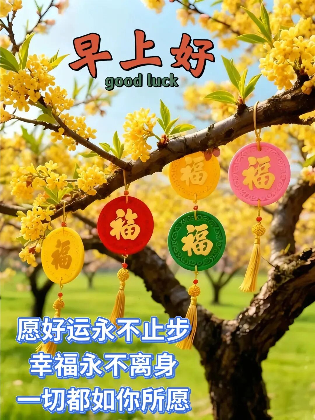 每天一句温柔干净的早安问候语,秋日早上好免打字祝福表情图片