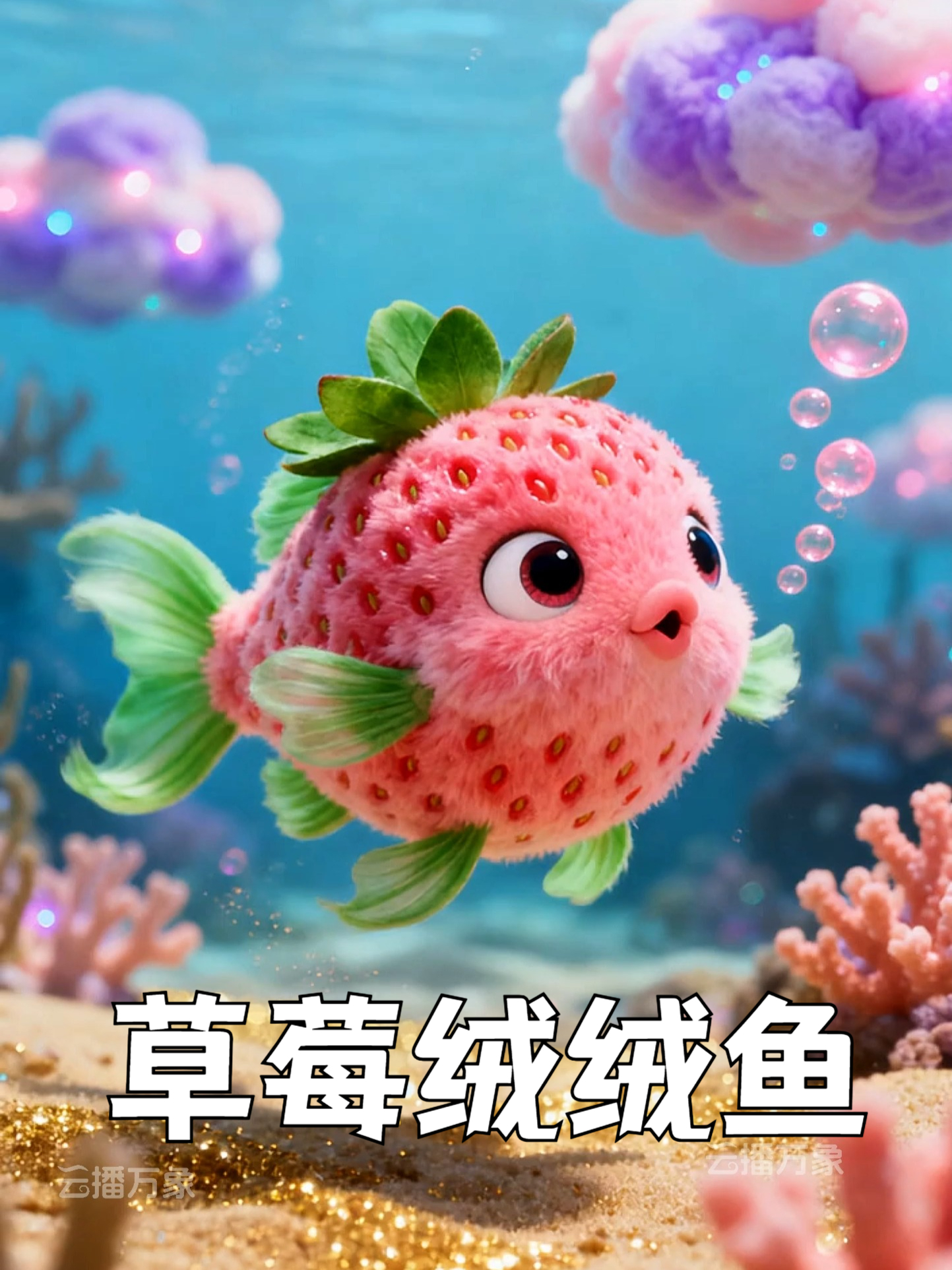 萌趣海底!草莓鱼开启被吞奇妙链