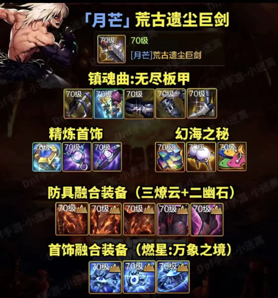 dnf手游17号版本更新前狂战两套毕业配置已经确定
