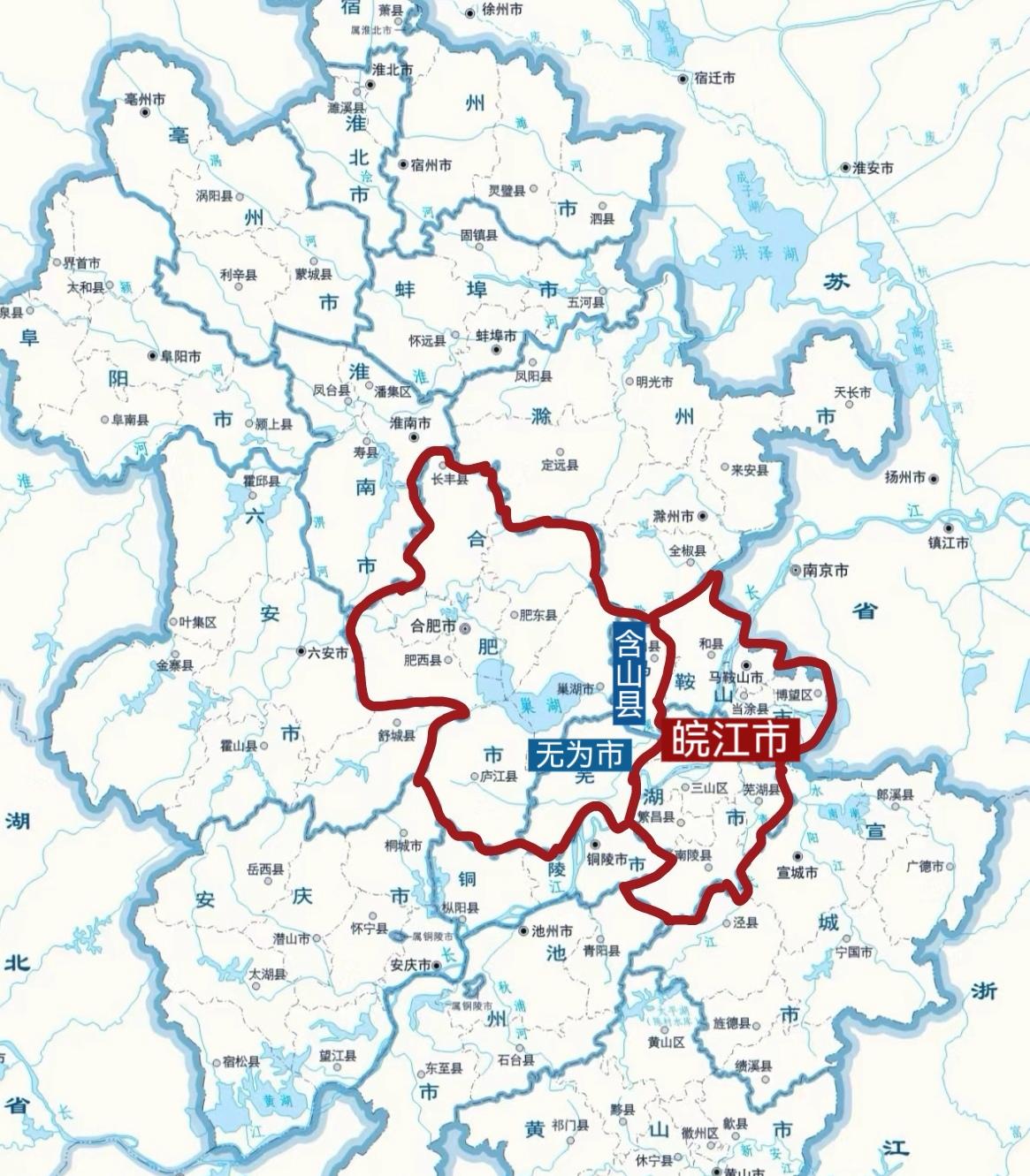 马鞍山市区当涂和县打包划给芜湖成立皖江市如此皖江市gdp三年后