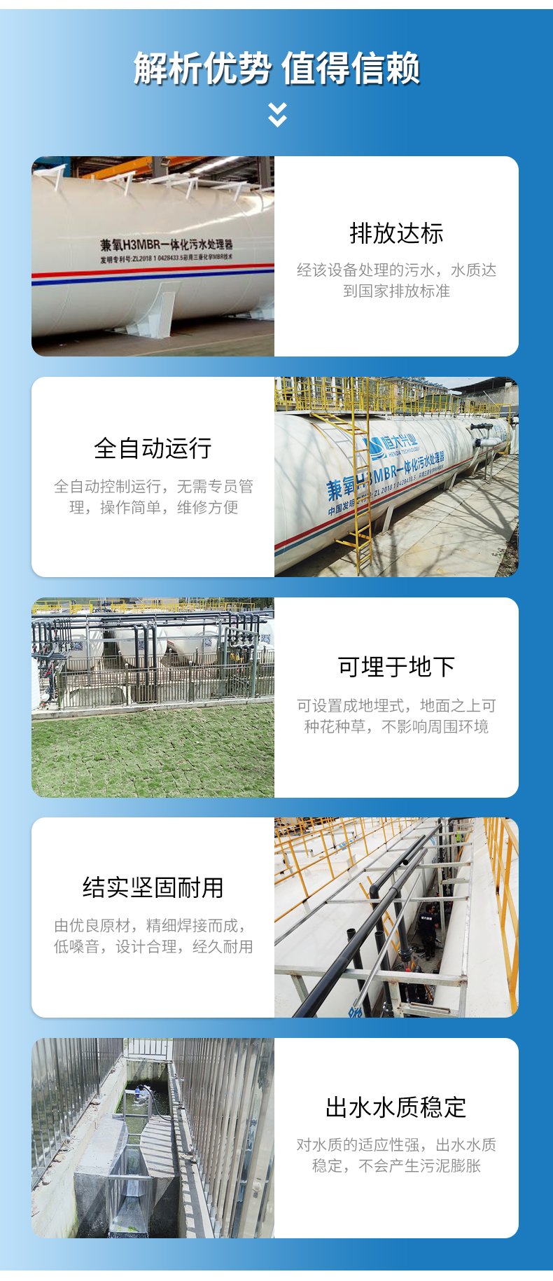 兼氧H3MBR一體化污水處理設(shè)備 核心三菱化學(xué)MBR膜工藝