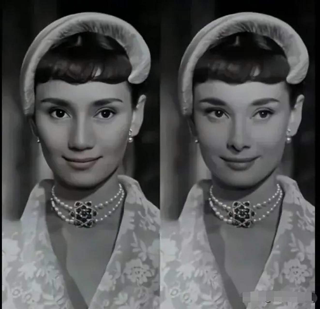 袁泉模仿黛丽赫本,真的太像了