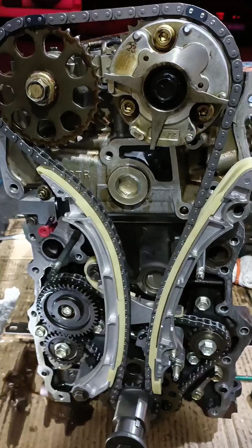 丰田2tr发动机正时链条对点挂载视频