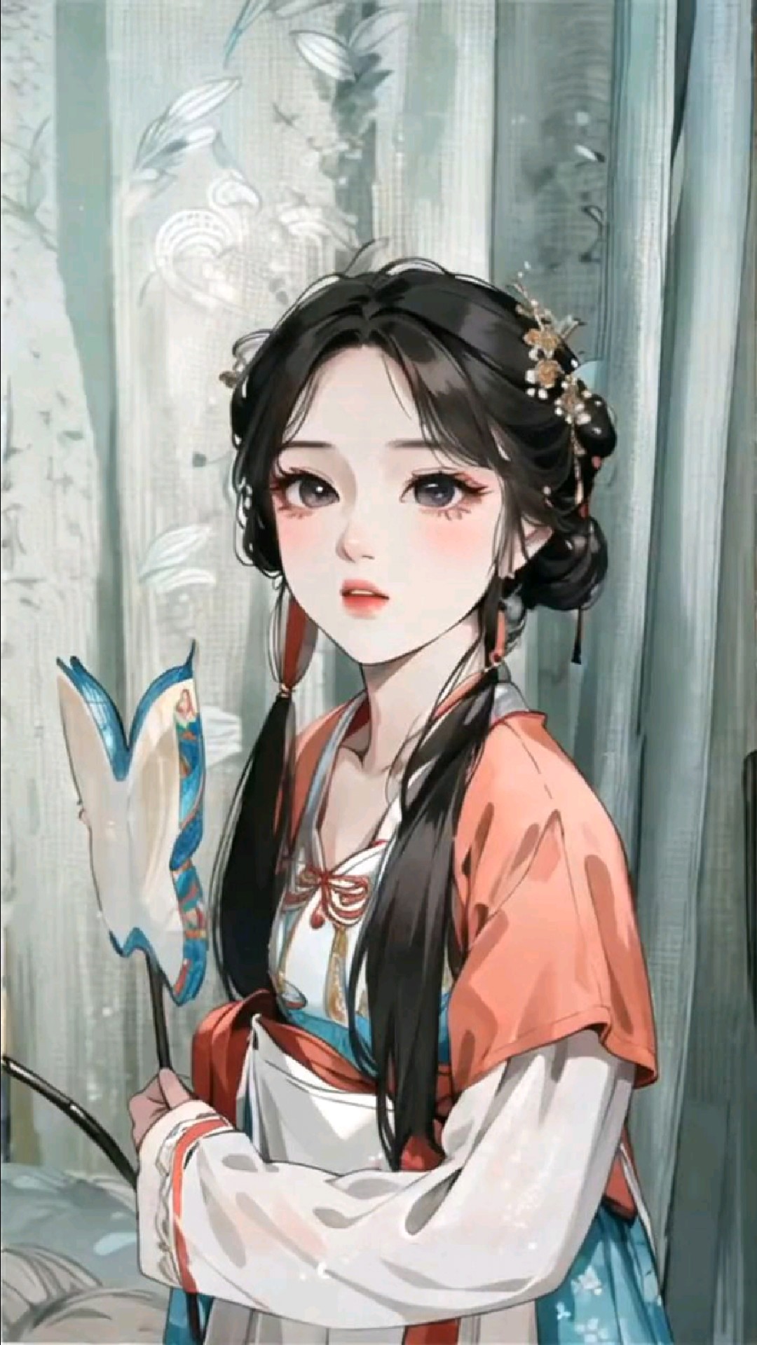 向夜在堂前,学人拜新月(唐)#二次元#东方美学#汉服#国风#古风古韵