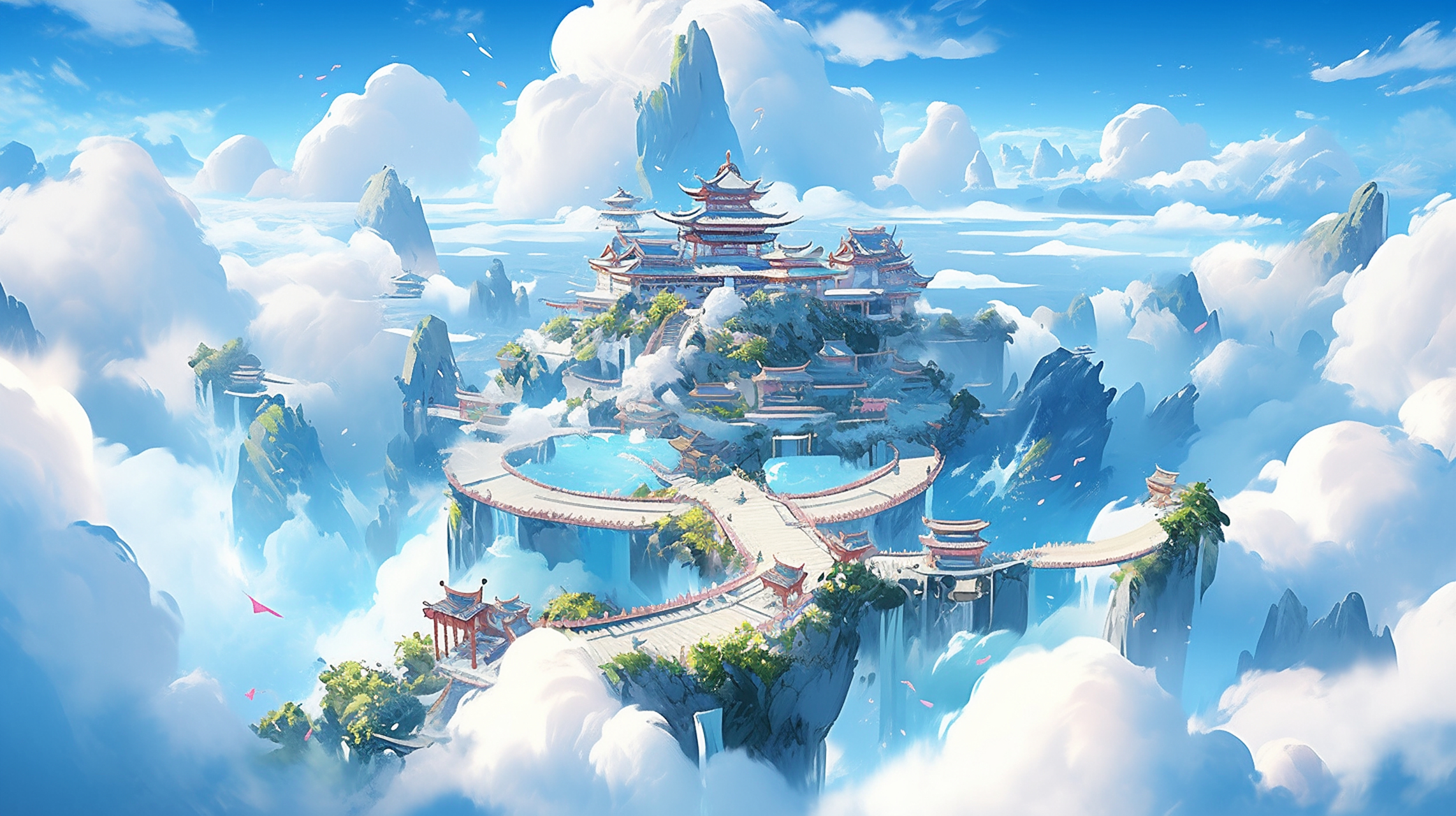 修仙圣地#ai绘画# #场景# #玉骨遥