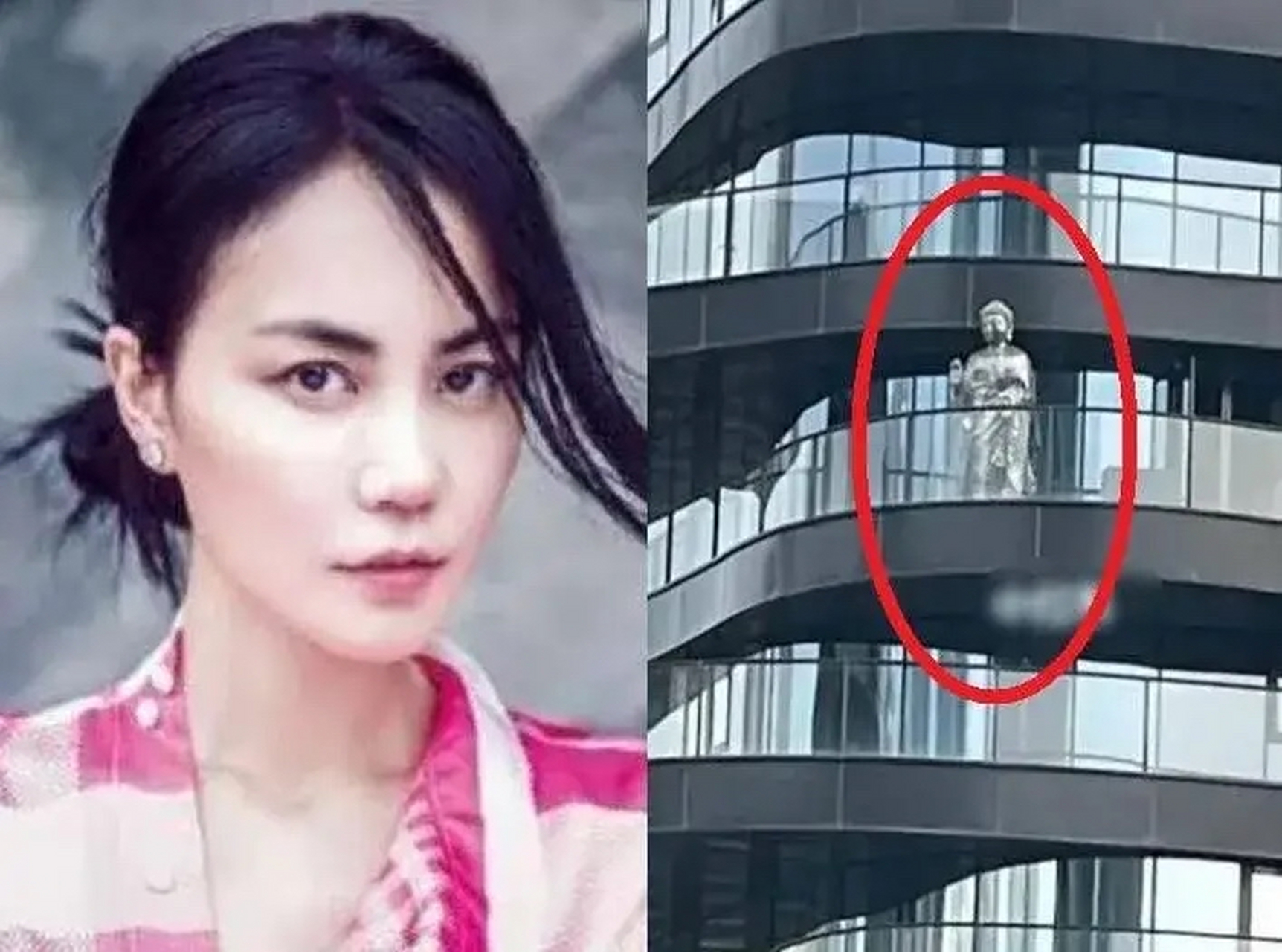 王菲北京豪宅曝光阳台巨大佛像藏玄机 华语歌坛天后王菲长居北京,近期