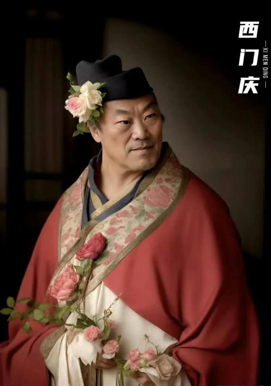 西门庆ai复原图,我只能说潘金莲审美不行啊