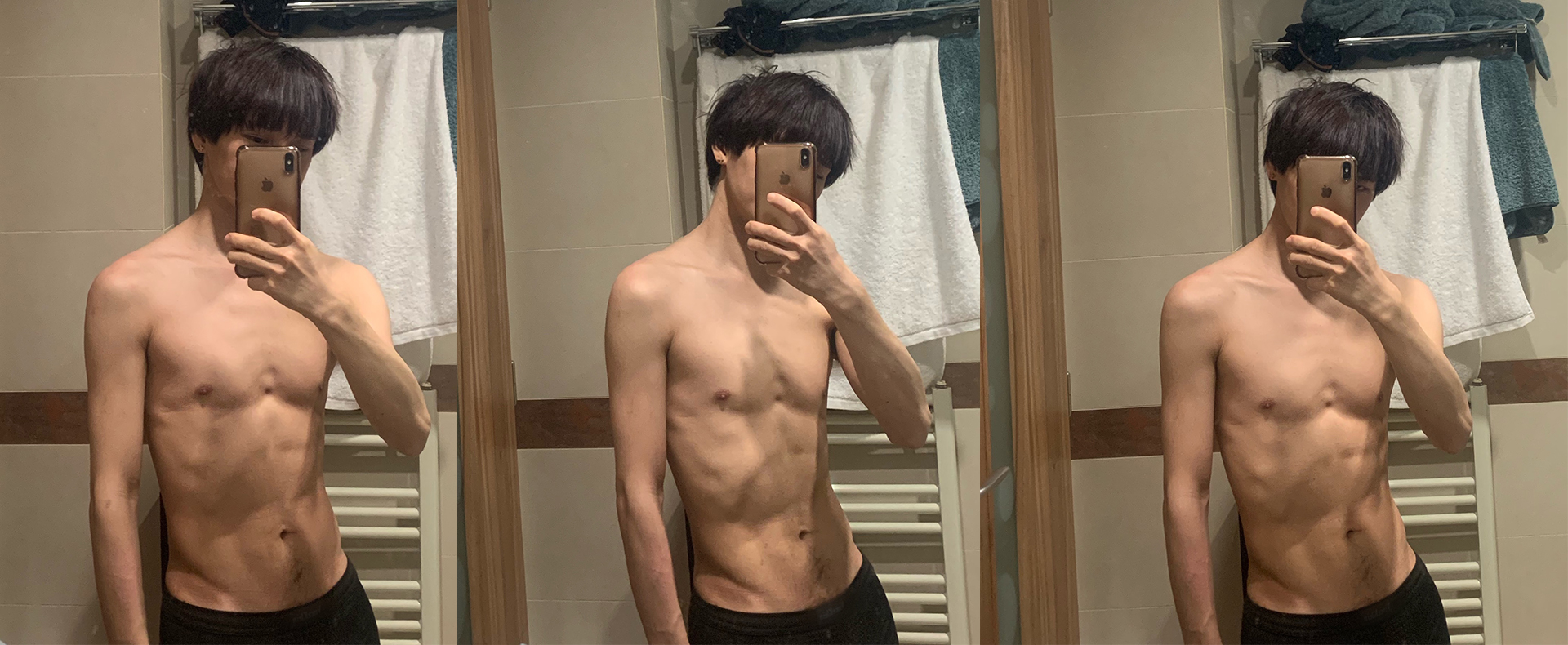 陈奕天2020腹肌形态各个阶段大pk