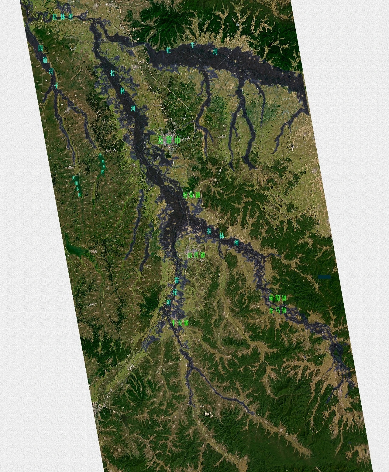 黑龙江五常,尚志遭遇洪灾卫星影像