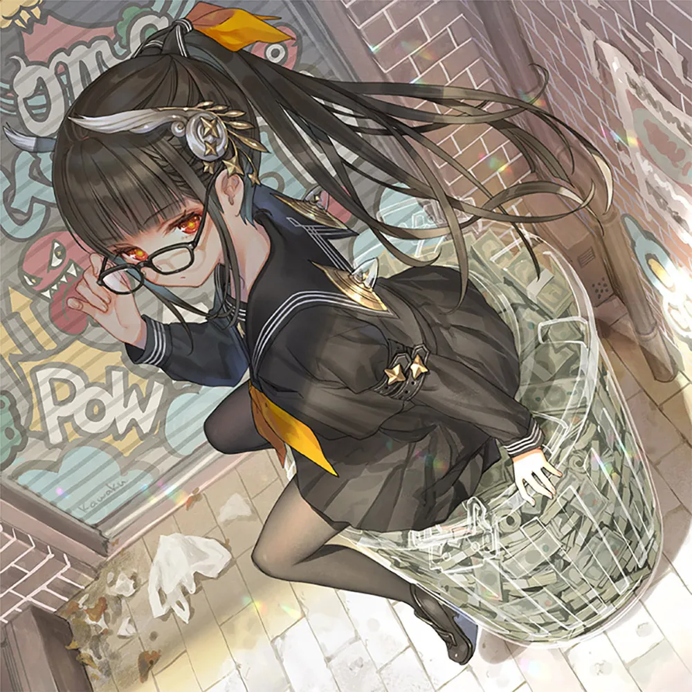 二次元:马尾辫×水手服小姐姐