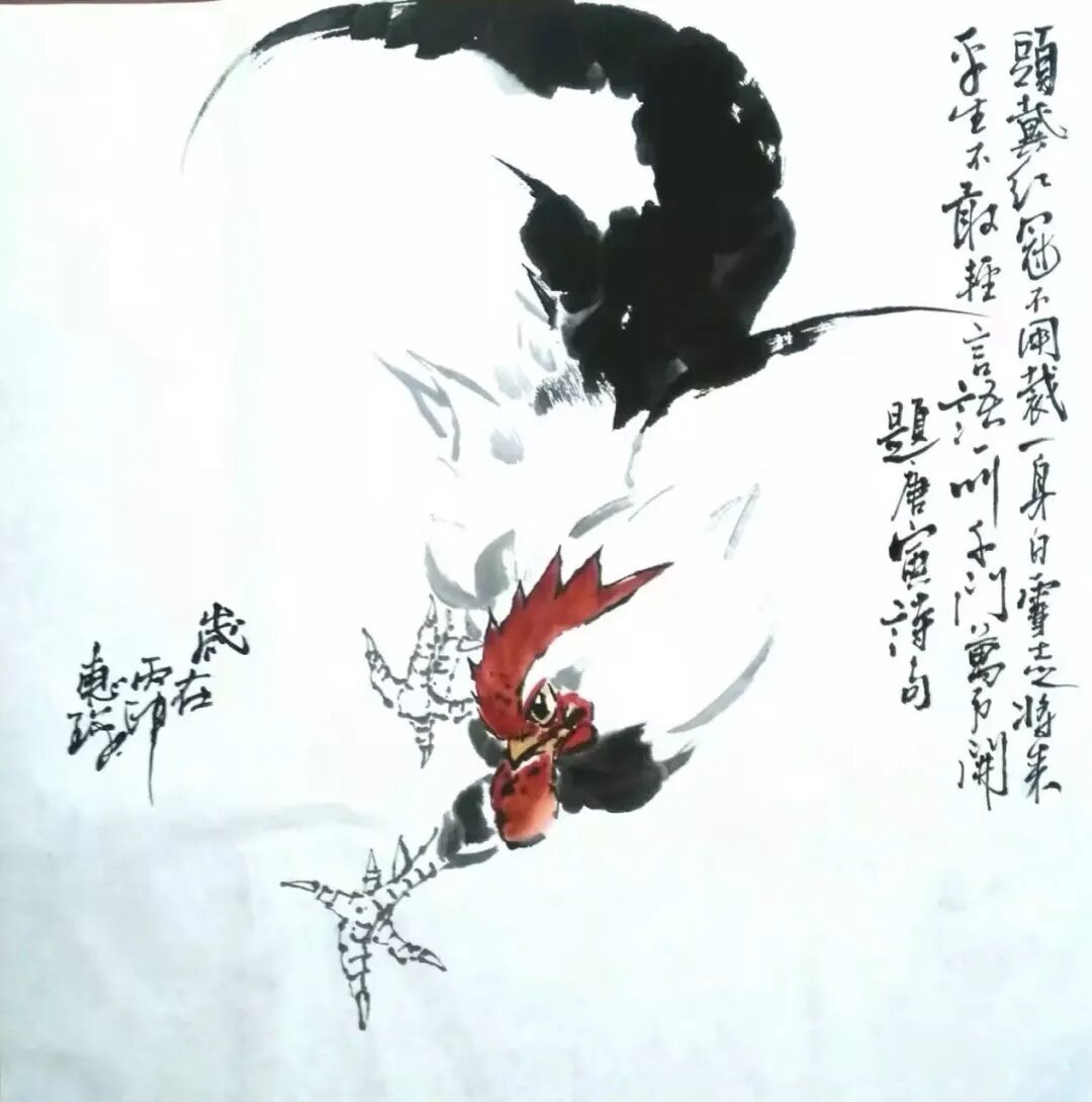 王惠琛画鸡四十年他笔下的鸡有神还有骨头
