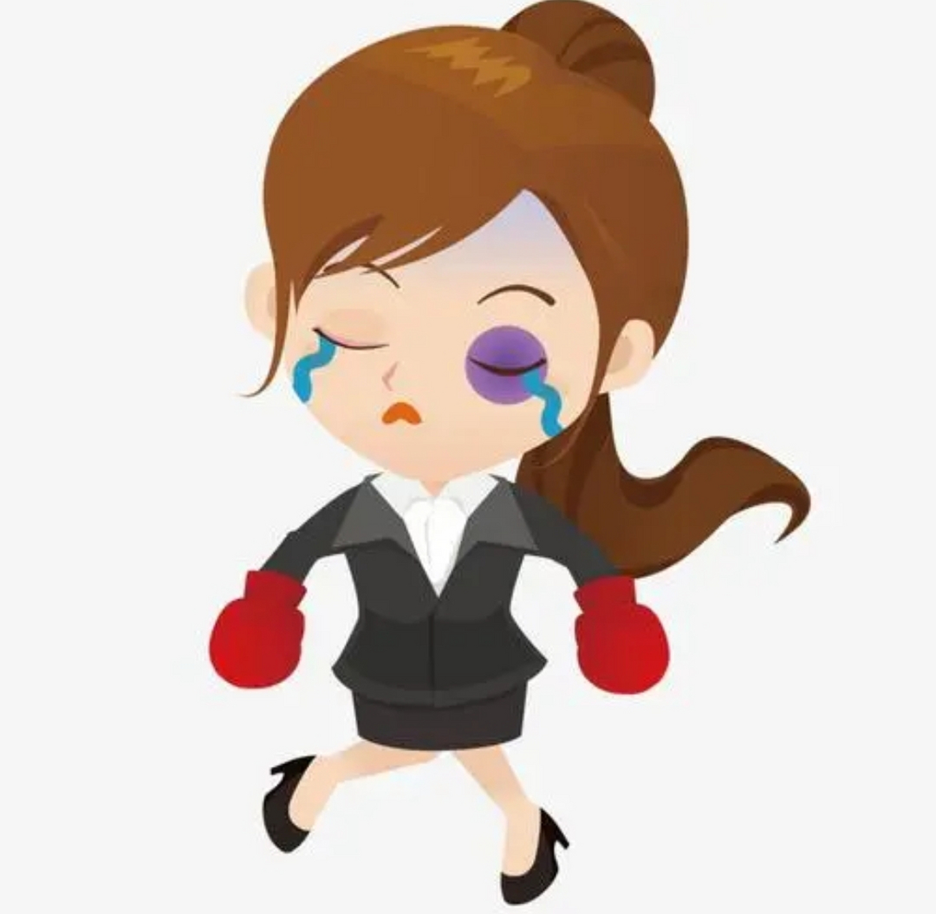 一个鼻青脸肿的女人一到医院就跟医生喋喋不休地说