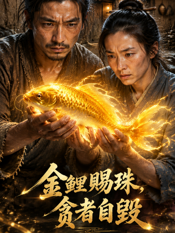 金鲤赐珠，贪者自毁