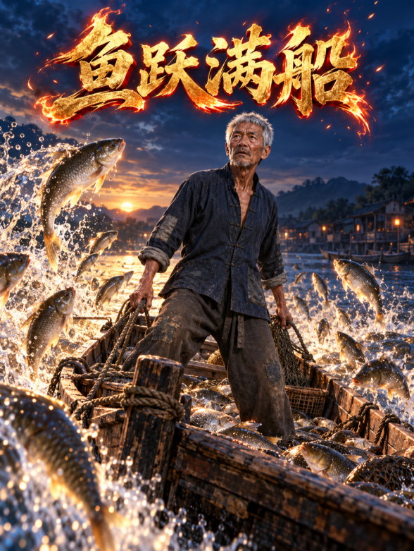 鱼跃满船