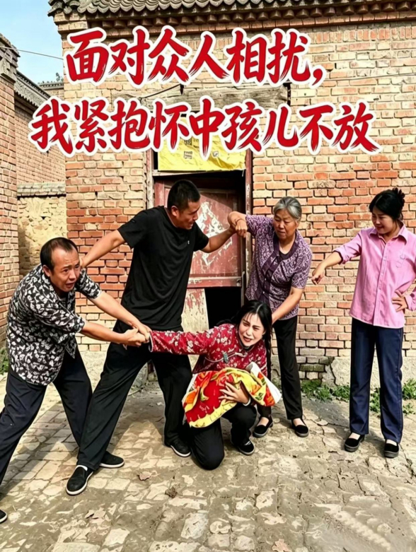 面对众人相扰，我紧抱怀中孩儿不放