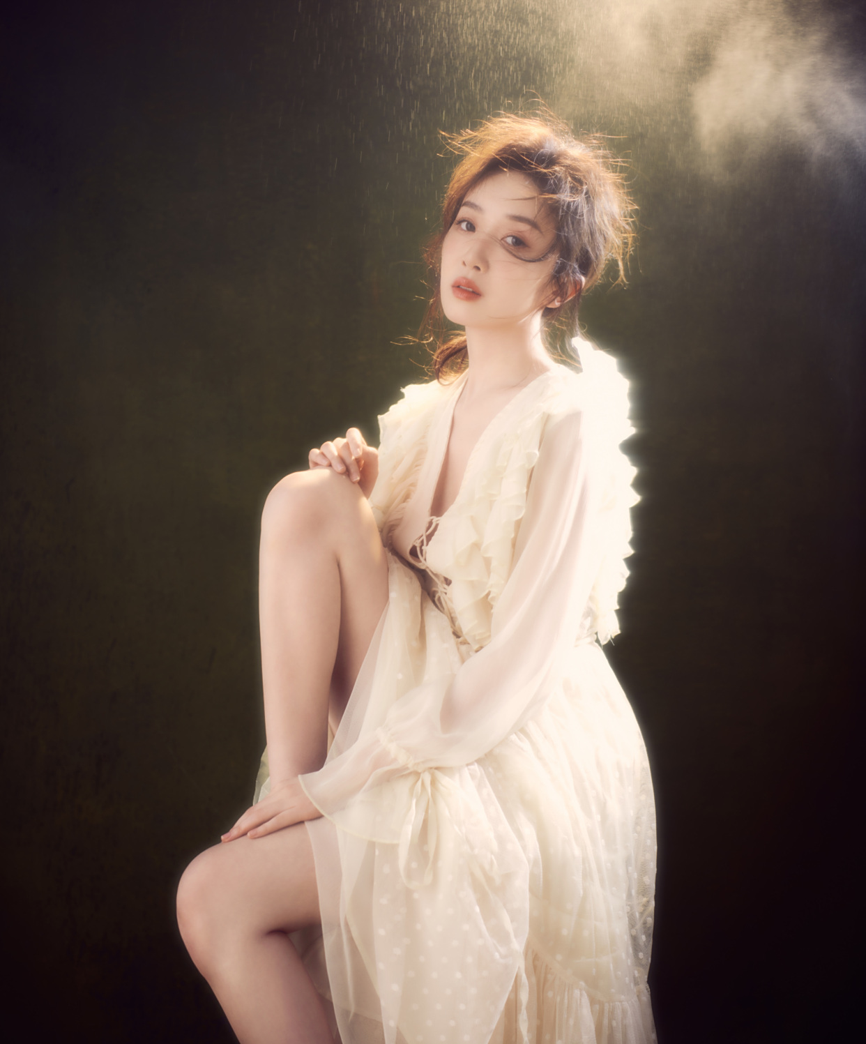 裴优,身材高挑的腾讯nba美女主播,女神范十足