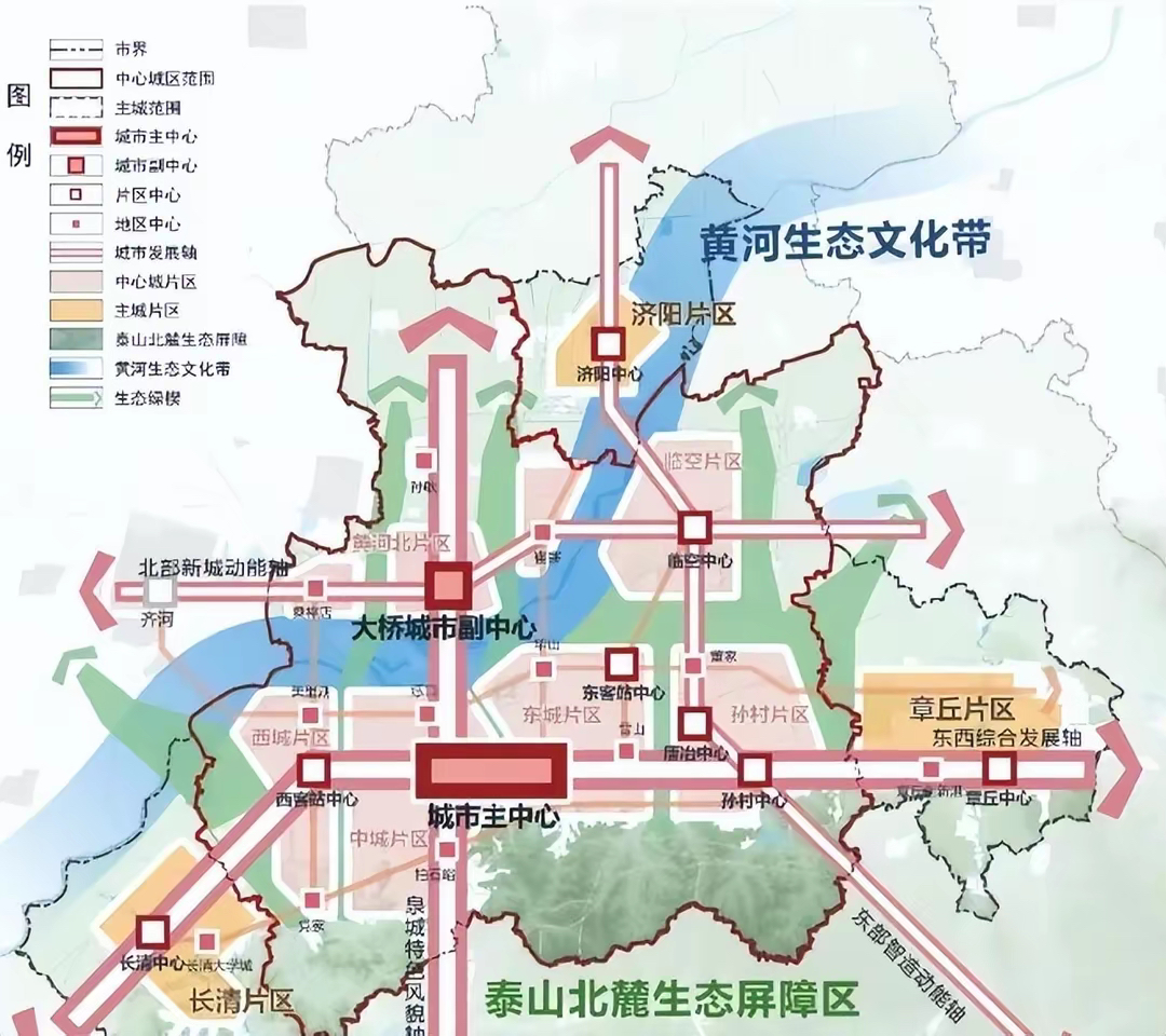 泉城济南最新规划图:黄河北区的大桥城市副中心蓄势待发