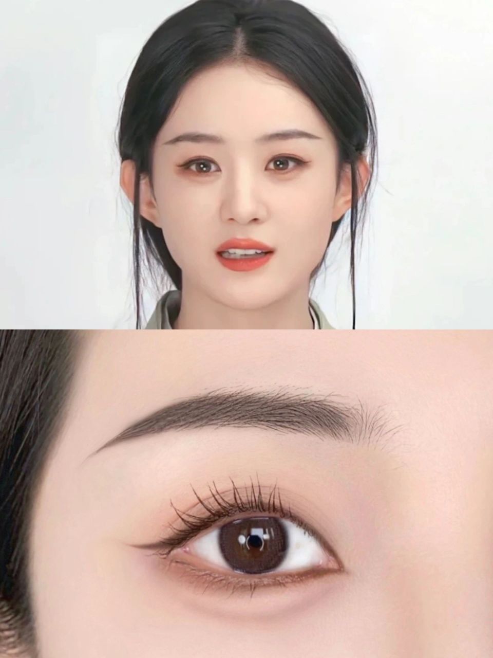 赵丽颖仿妆!方圆脸必学中式清冷眼妆封神!