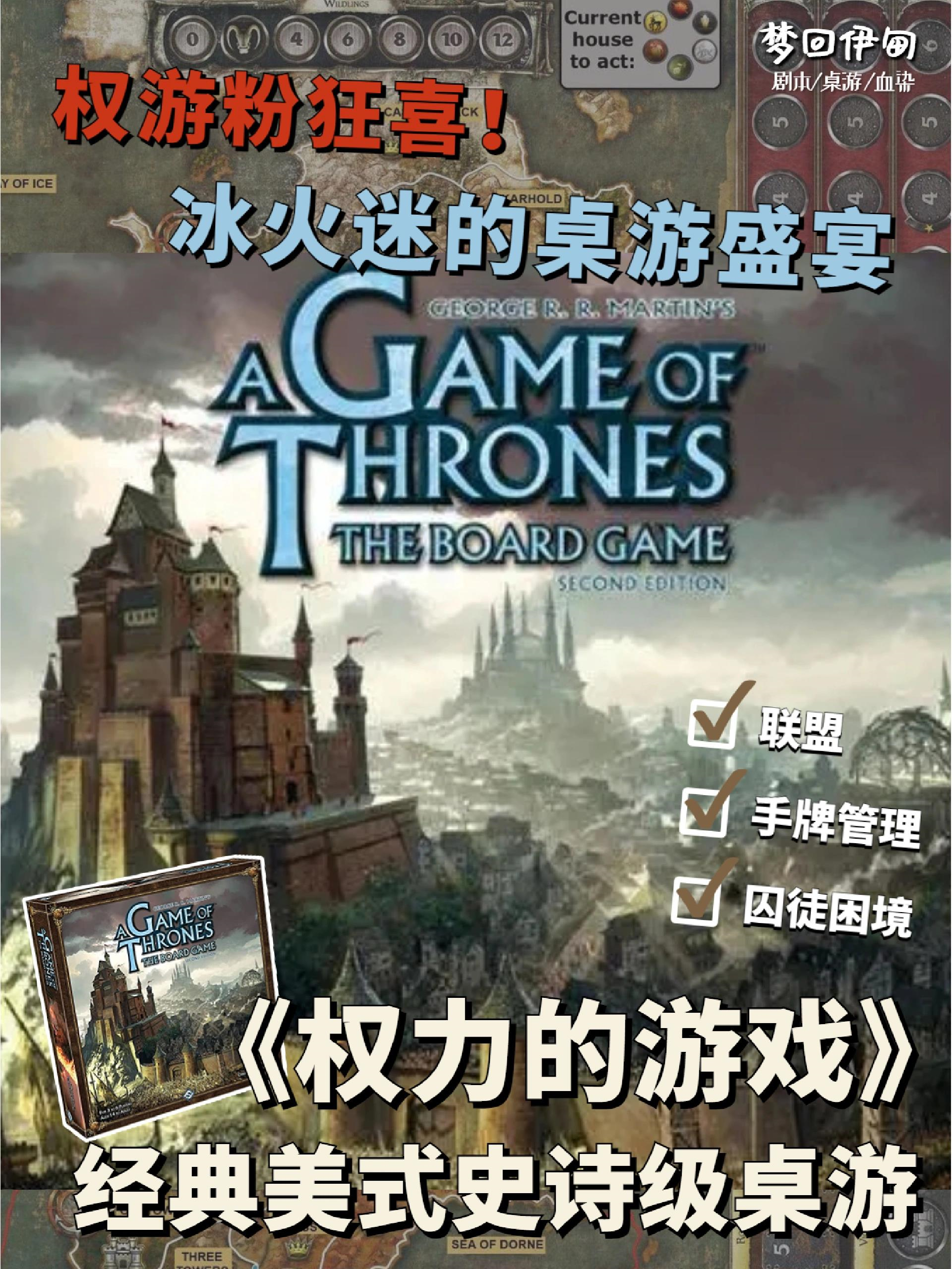《权力的游戏》是一款区域控制类桌游!