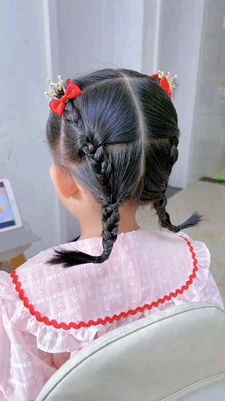 儿童编发不会32编发简单3股辫也能扎出美美哒小公主发型你学会了吗