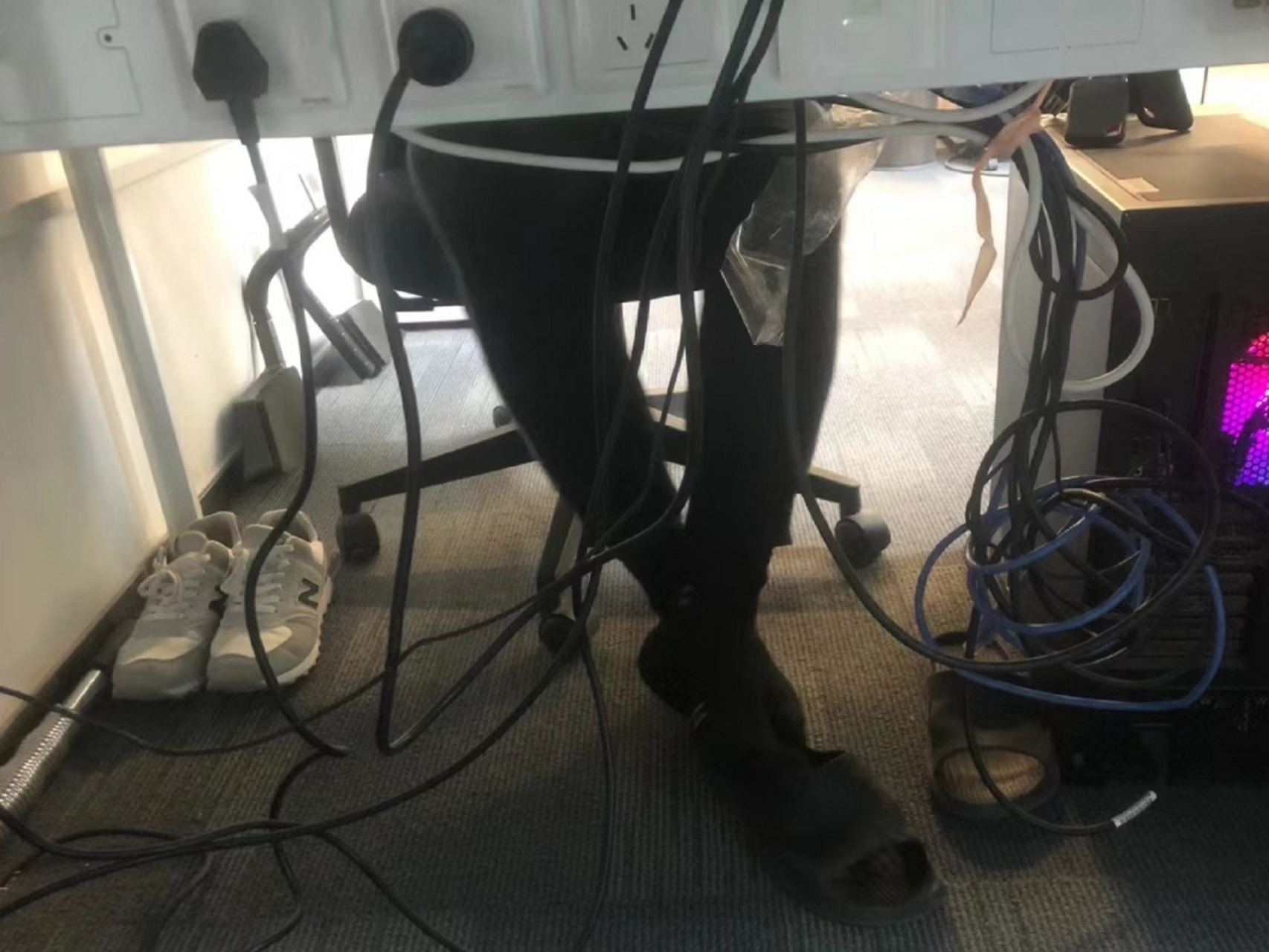 同事喜欢脱鞋并闻不到自己的脚臭,正吃饭呢一股味儿直冲脑门儿!