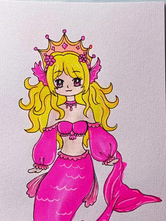 简笔画:美人鱼怎么画好看