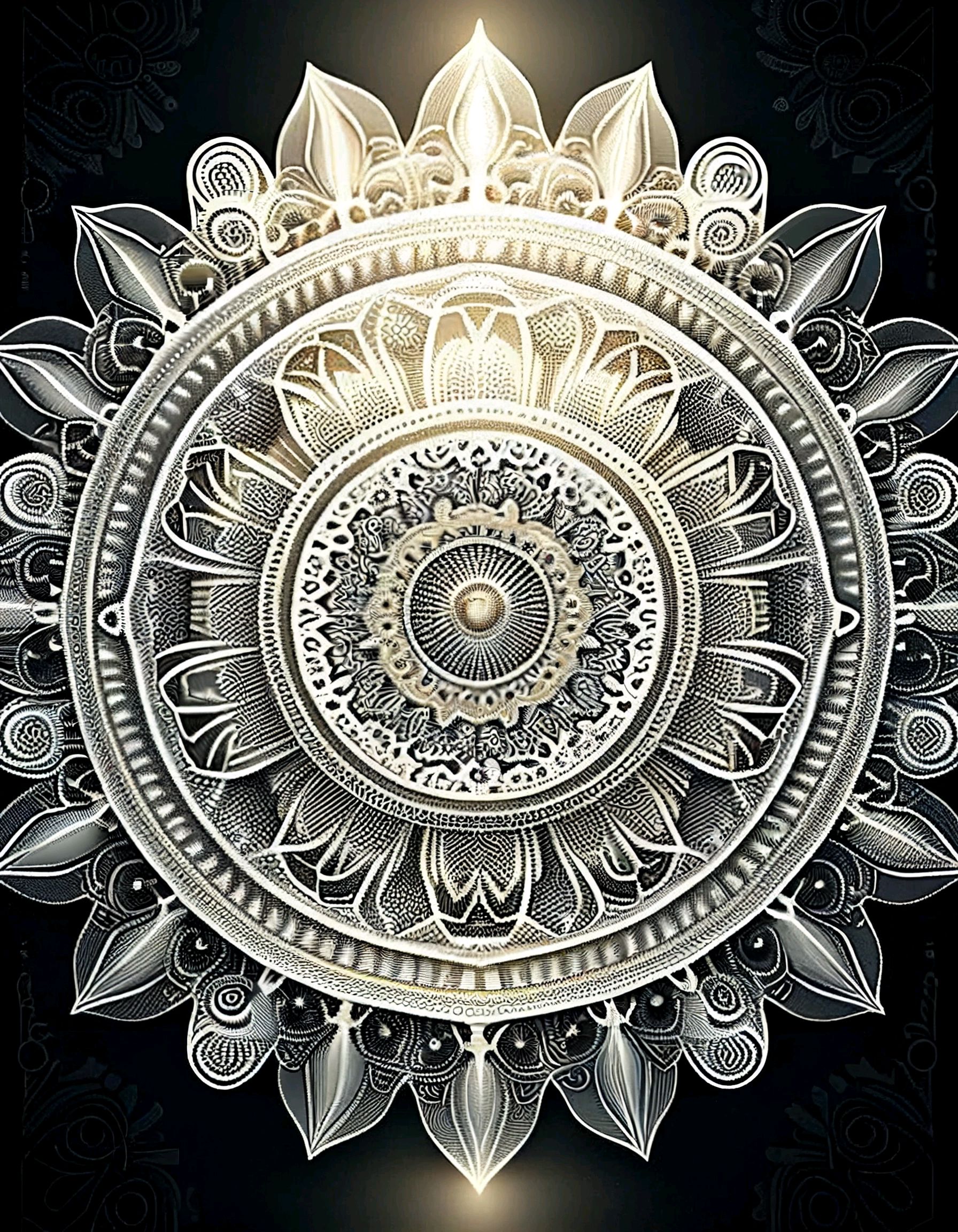 九款绝美白色曼陀罗画,疗愈