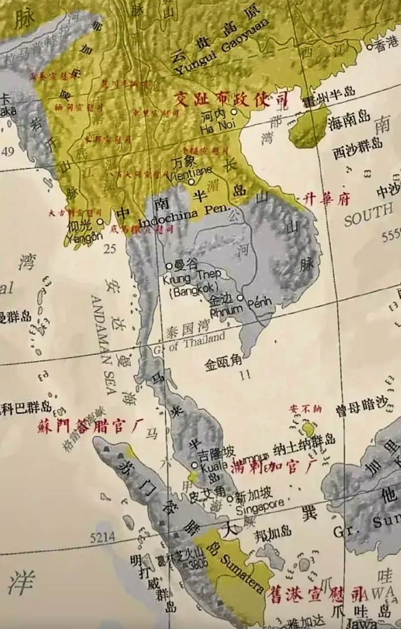 大明王朝之交趾布政使司,旧港宣慰司.