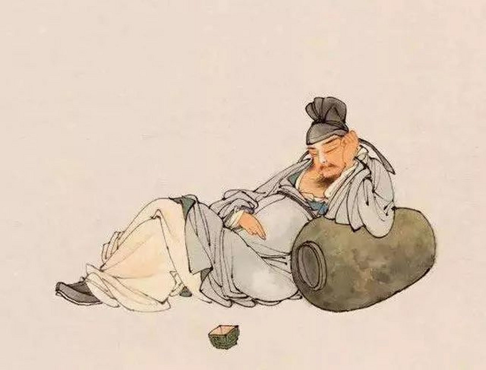阮籍在母死守丧期间,按规矩不能喝酒,阮籍却照喝不误,他"饮酒二斗,举