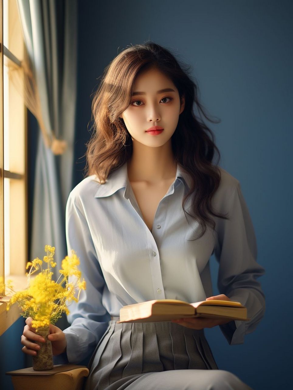 美女头像:清秀淡雅的妆容,优雅自信的姿态,尽显女人的魅力.