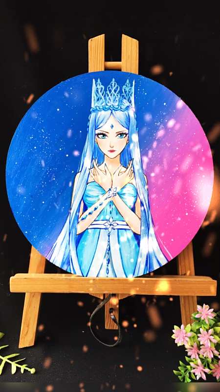 爸爸你画错了,冰公主不穿红色裙子～-度小视