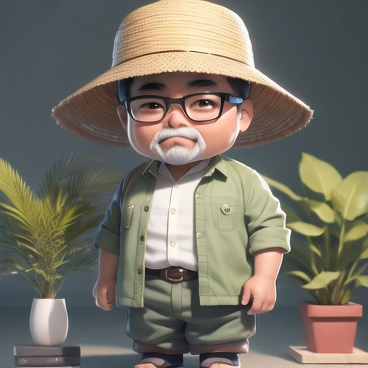 ai绘画之大叔版卡通像!#ai绘画