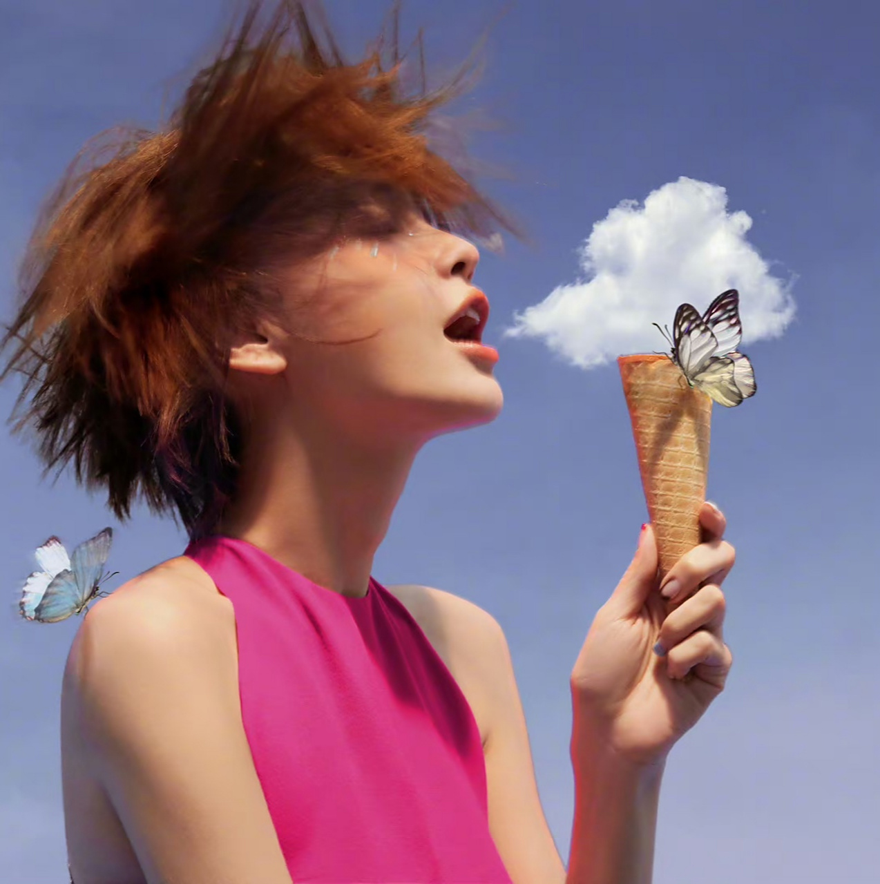 angelababy登上时尚芭莎七月刊封面,精灵女神再现  angelababy登上